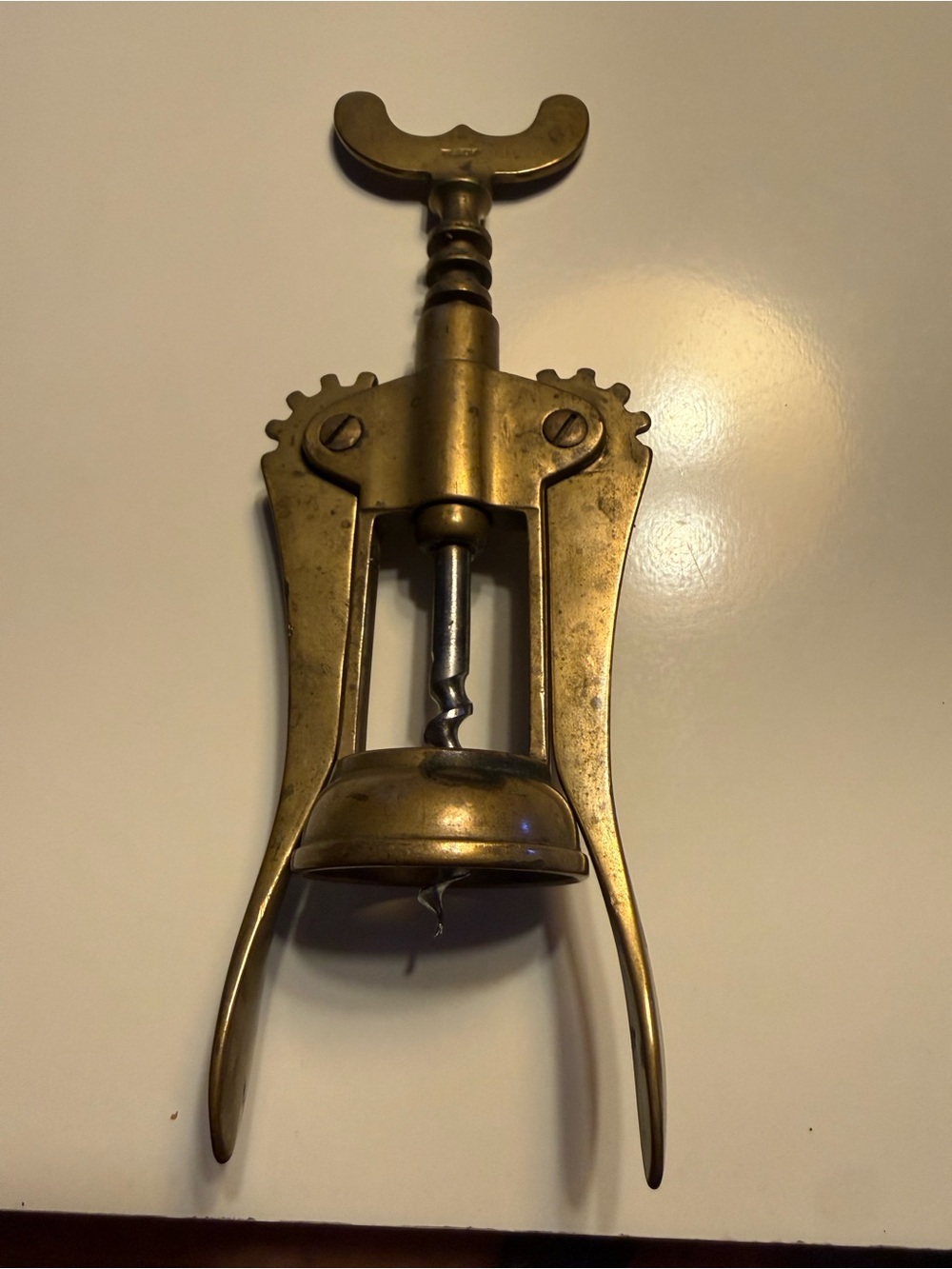 Vintage Brass Winged Corkscrew - Brass Finish